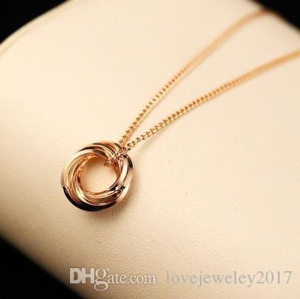 luxury style women three-layer circle pendant necklaces korean love designer necklaces rose gold plated clavicle chain fashion jewelry, Silver
luxury style women three-layer circle pendant necklaces korean love designer necklaces rose gold plated clavicle chain fashion jewelry, Silver