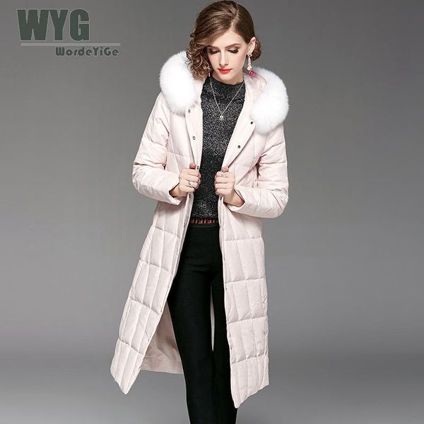 women down coat real fur hooded jackets 2018 winter new wyg european fashion long sleeve solid apricot warm female parkas, Black
women down coat real fur hooded jackets 2018 winter new wyg european fashion long sleeve solid apricot warm female parkas, Black