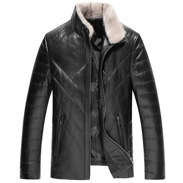 genuine leather down jacket men sheepskin winter coat stand collar men's leather jacket male white duck down coat 5xl, Black
genuine leather down jacket men sheepskin winter coat stand collar men's leather jacket male white duck down coat 5xl, Black