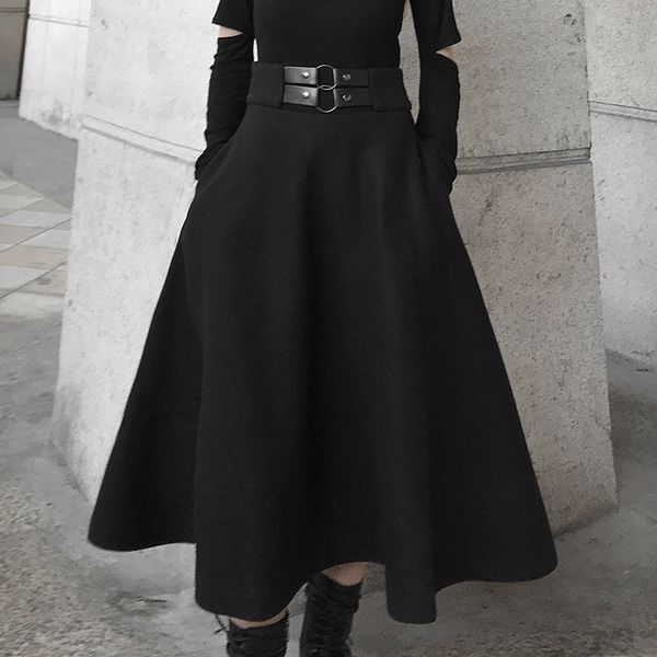 2019 woolen skirt waist belt personality was thin and large swing a-line skirt female belt design sense y197, Black
2019 woolen skirt waist belt personality was thin and large swing a-line skirt female belt design sense y197, Black