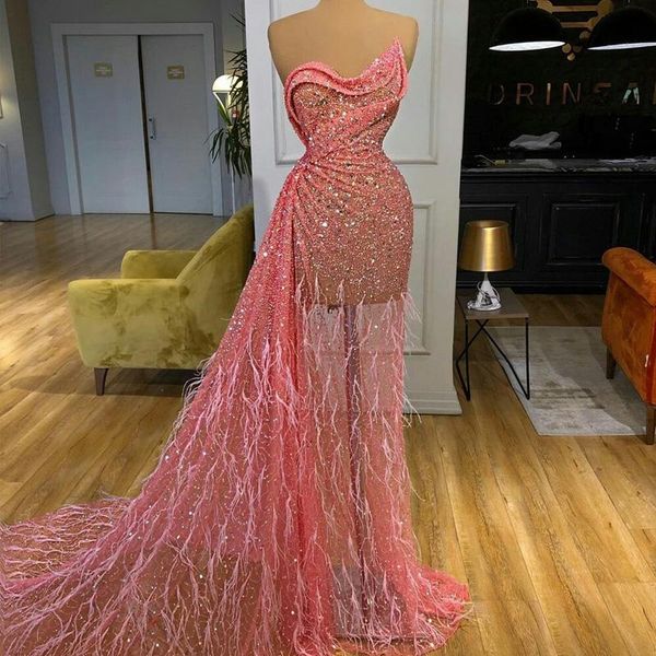 see through sequined mermaid prom dresses with sweetheart neck feather sparkly sequins sheath evening gowns party wear robe de soiree, Black
see through sequined mermaid prom dresses with sweetheart neck feather sparkly sequins sheath evening gowns party wear robe de soiree, Black