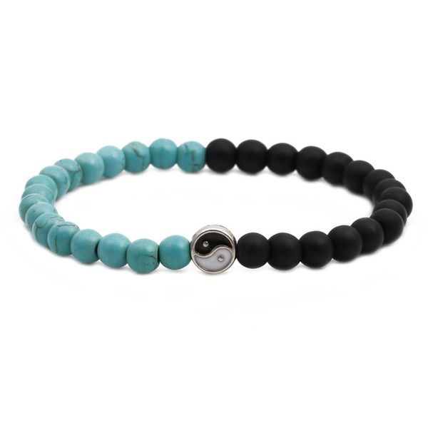beaded, strands taichi charm bracelets for lovers couple black and blue matte howlite 8mm beads bracelet
beaded, strands taichi charm bracelets for lovers couple black and blue matte howlite 8mm beads bracelet