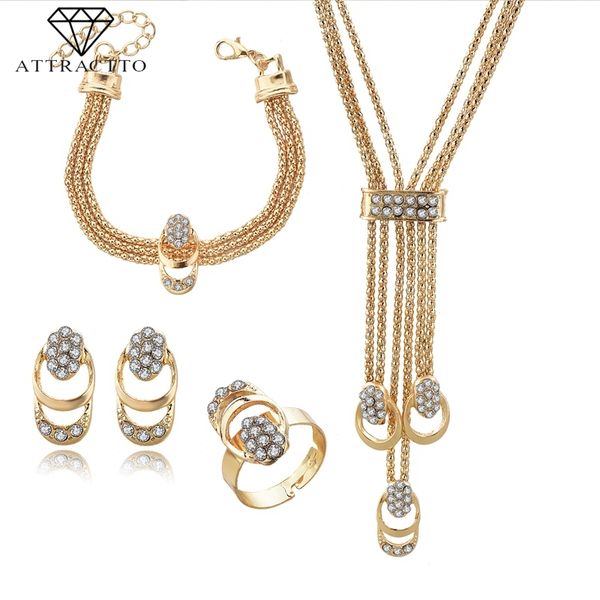 attractto wedding tassel necklace earrings ring bracelet sets for bridal elegant lady's jewelry stainless steel set set190009, Silver
attractto wedding tassel necklace earrings ring bracelet sets for bridal elegant lady's jewelry stainless steel set set190009, Silver