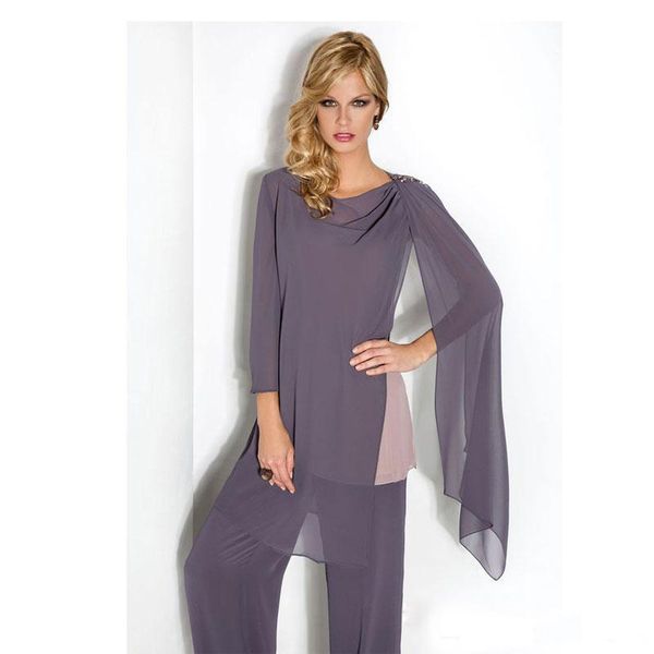 Fashion Chiffon Mother Of The Bride Pant Suits With Long Sleeve Wedding Guest Dress Beaded Cheap Mothers Of The Groom Dresses
Fashion Chiffon Mother Of The Bride Pant Suits With Long Sleeve Wedding Guest Dress Beaded Cheap Mothers Of The Groom Dresses