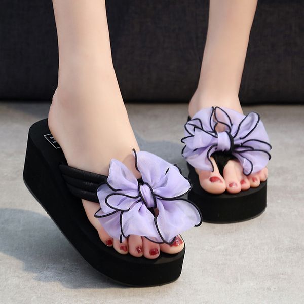 big butterfly-knot clip toe flip flops mujer candy colors platform shoes women bohemian beach fashion bow-knot wedges slippers, Black
big butterfly-knot clip toe flip flops mujer candy colors platform shoes women bohemian beach fashion bow-knot wedges slippers, Black