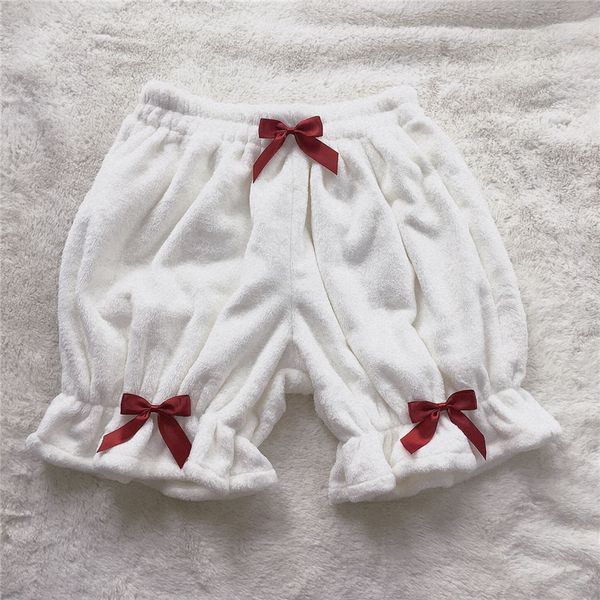 women's shorts winter cute lolita girls soft warm velvet sweet high waist plush white kawaii bow bloomers flannel, White;black
women's shorts winter cute lolita girls soft warm velvet sweet high waist plush white kawaii bow bloomers flannel, White;black