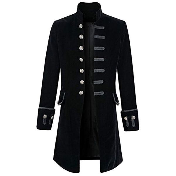oeak men long sleeve steampunk jacket coats stand collar fashion jacquard punk coat casual gothic windbreaker male overcoat, Black;brown
oeak men long sleeve steampunk jacket coats stand collar fashion jacquard punk coat casual gothic windbreaker male overcoat, Black;brown
