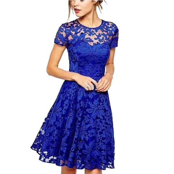 women floral lace dresses ukraine short sleeve party casual solid color blue red black mini dress plus size s-5xl, White;black
women floral lace dresses ukraine short sleeve party casual solid color blue red black mini dress plus size s-5xl, White;black