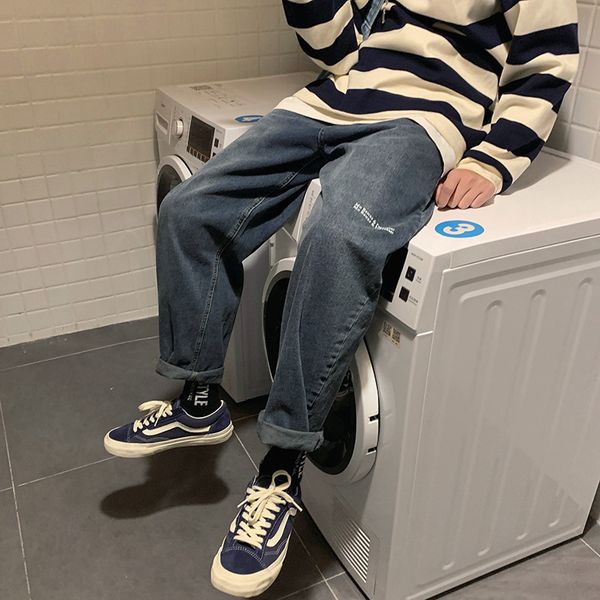wholesale 2020 fashion men's loose spring autumn denim jeans embroidery letter street hip hop teenagers boys' versatile pants, Blue
wholesale 2020 fashion men's loose spring autumn denim jeans embroidery letter street hip hop teenagers boys' versatile pants, Blue