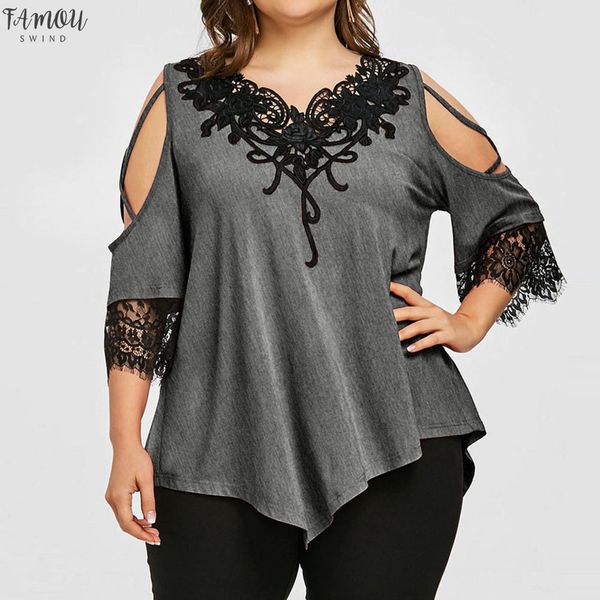 2020 women lace off shoulder v neck loose summer casual loose short sleeve blouse female shirts blusa plus size, White
2020 women lace off shoulder v neck loose summer casual loose short sleeve blouse female shirts blusa plus size, White