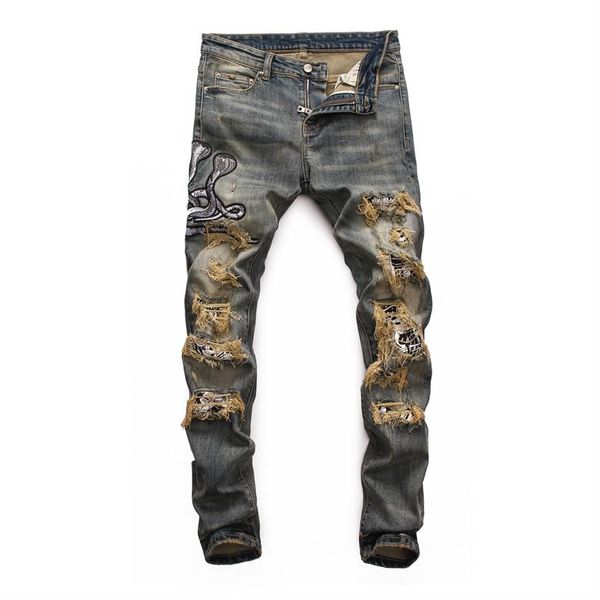 2020 mens distressed ripped biker jeans slim fit motorcycle biker denim for men fashion designer hip hop mens jeans good quality-n026, Blue
2020 mens distressed ripped biker jeans slim fit motorcycle biker denim for men fashion designer hip hop mens jeans good quality-n026, Blue