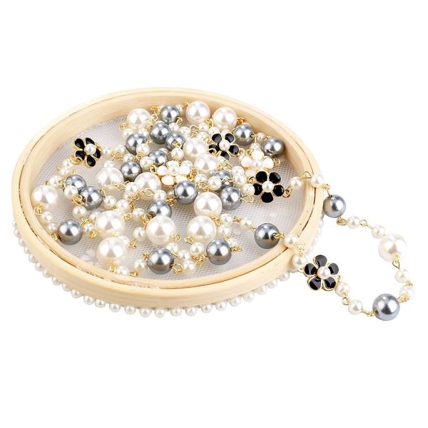 wholesale-n luxury designer classic style elegant beautiful flowers pearls woman long sweater statement necklace 2 colors, Black
wholesale-n luxury designer classic style elegant beautiful flowers pearls woman long sweater statement necklace 2 colors, Black