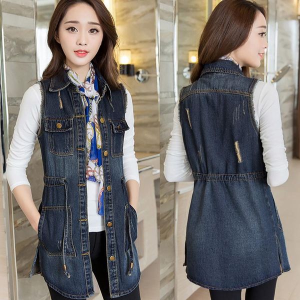 summer 2017 veste femme denim vest long waistcoat plus size blue jean vest women, Black;white
summer 2017 veste femme denim vest long waistcoat plus size blue jean vest women, Black;white