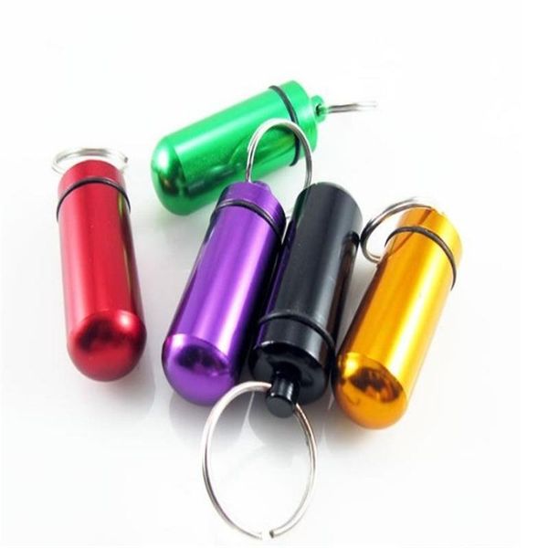 waterproof aluminum pill box case bottle cache holder container keychain medicine box health care pill keychain, Silver
waterproof aluminum pill box case bottle cache holder container keychain medicine box health care pill keychain, Silver