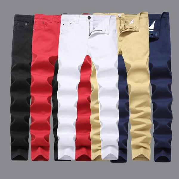 2019cholyl new stretch skinny men multi solid color jeans fashion casual black red white blue khaki plus size trousers40-42
2019cholyl new stretch skinny men multi solid color jeans fashion casual black red white blue khaki plus size trousers40-42