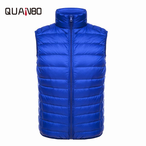 quanbo 2019 new autumn winter light down jacket men's fashion standing collar short down vest plus size slim fit sleeveless coat, Black
quanbo 2019 new autumn winter light down jacket men's fashion standing collar short down vest plus size slim fit sleeveless coat, Black