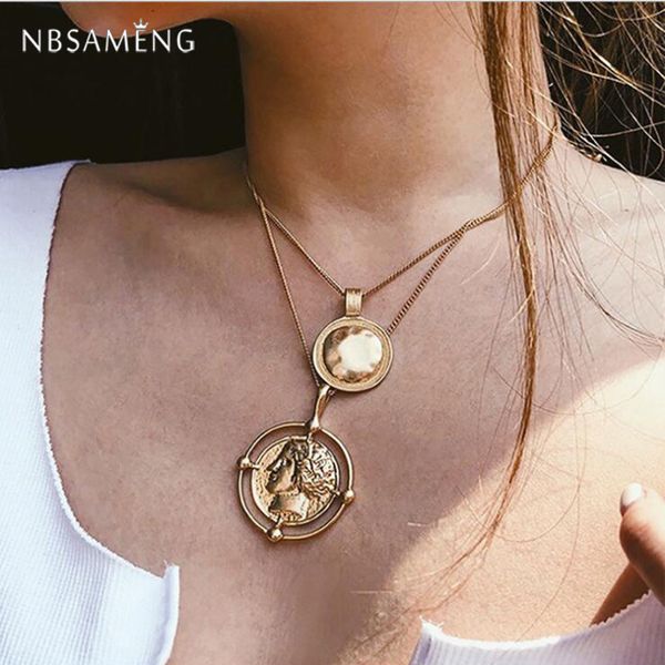 2019 chain pendant statement necklaces choker jewelry fashion vintage layered gold multilayer coin long necklace for women, Silver
2019 chain pendant statement necklaces choker jewelry fashion vintage layered gold multilayer coin long necklace for women, Silver