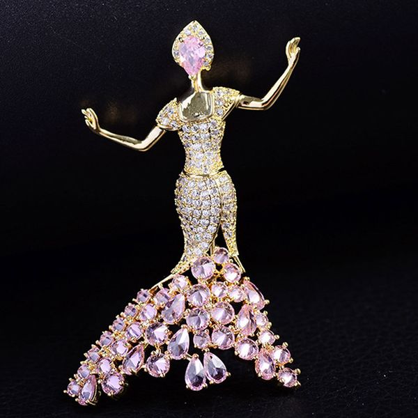 zlxgirl bridal jewelry golden and pink zirconia dance girls brooch jewelry women's high-end party gifts gold copper scarf pins, Gray
zlxgirl bridal jewelry golden and pink zirconia dance girls brooch jewelry women's high-end party gifts gold copper scarf pins, Gray