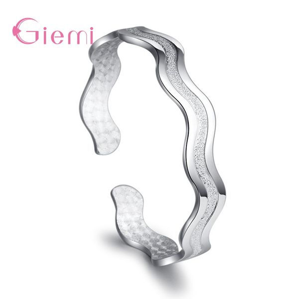 women exquisite 925 sterling silver nubuck water wave cuff bracelets lucky friendship gift bangle concise armbanden voor vrouwen, Black
women exquisite 925 sterling silver nubuck water wave cuff bracelets lucky friendship gift bangle concise armbanden voor vrouwen, Black