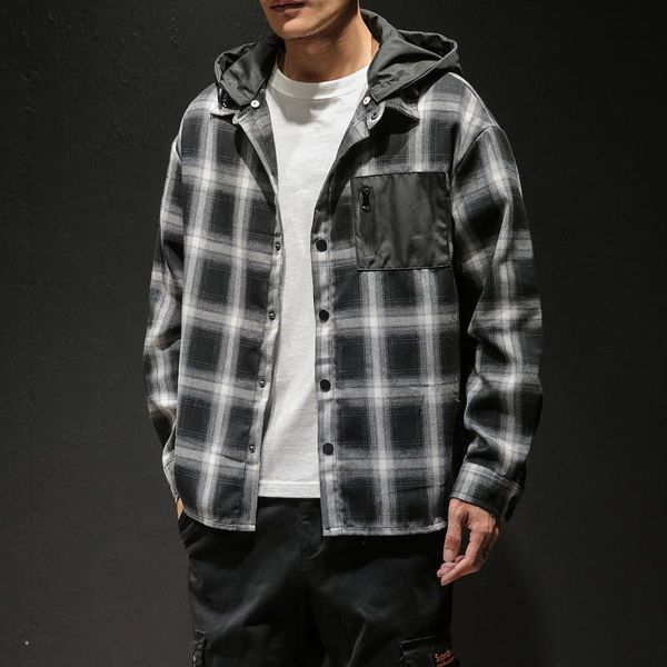 spring personality korean version of the trend of color matching plaid shirt men's casual hip hop loose long-sleeved shirt 5xl, White;black
spring personality korean version of the trend of color matching plaid shirt men's casual hip hop loose long-sleeved shirt 5xl, White;black
