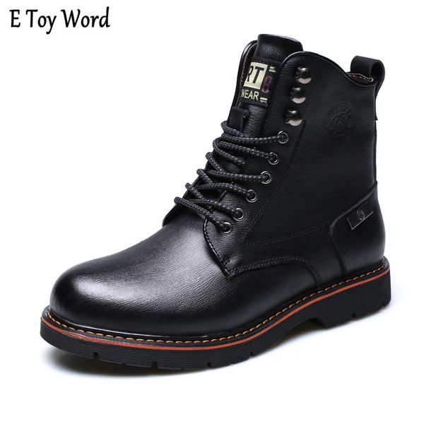 e toy word men motorcycle boots winter fur 2018 new cow split leather waterproof buckle boots men botas hombre, Black
e toy word men motorcycle boots winter fur 2018 new cow split leather waterproof buckle boots men botas hombre, Black