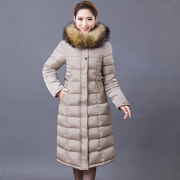 2019 autumn winter slim padded cotton coat x-long warm women fur collar hooded jacket plus size 6xl female cotton outwear yp0701, Black
2019 autumn winter slim padded cotton coat x-long warm women fur collar hooded jacket plus size 6xl female cotton outwear yp0701, Black