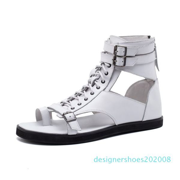 new fashion mens leather sandals flat bottom for daily essential roman shoes with buckle decoration d08, Black
new fashion mens leather sandals flat bottom for daily essential roman shoes with buckle decoration d08, Black