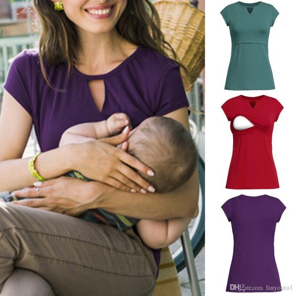 women maternity pregnancy folding nursing baby breastfeeding t-shirt haut grossesse summer korean fashion woman clothing, White
women maternity pregnancy folding nursing baby breastfeeding t-shirt haut grossesse summer korean fashion woman clothing, White