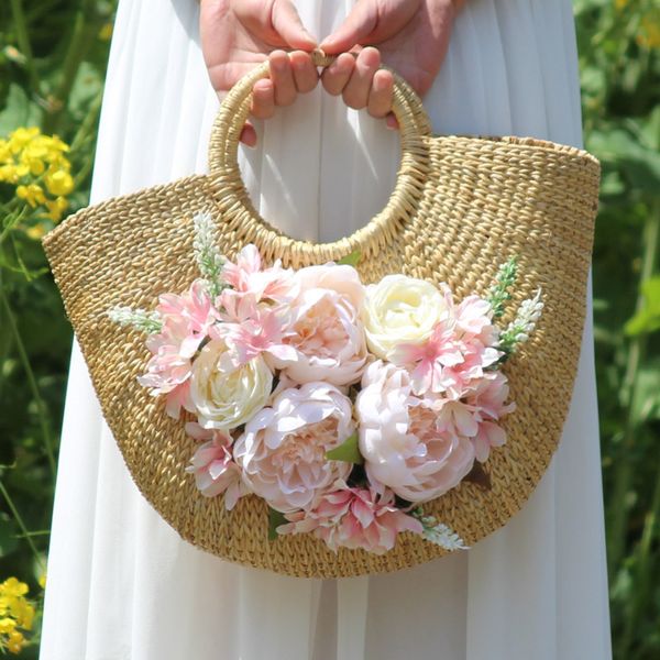 women fashion summer rattan beach bag vacation hat set original design multicolor artificial flower weave straw tote handbag
women fashion summer rattan beach bag vacation hat set original design multicolor artificial flower weave straw tote handbag