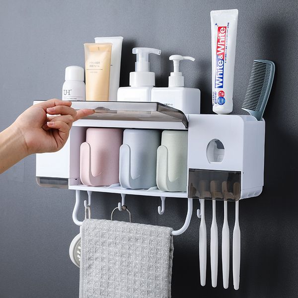 2/3/4 cups multifunctional toothbrush holder wall-mounted rack bathroom shelf mug cup set toothpaste squeezers toothbrush holder wholesale
2/3/4 cups multifunctional toothbrush holder wall-mounted rack bathroom shelf mug cup set toothpaste squeezers toothbrush holder wholesale