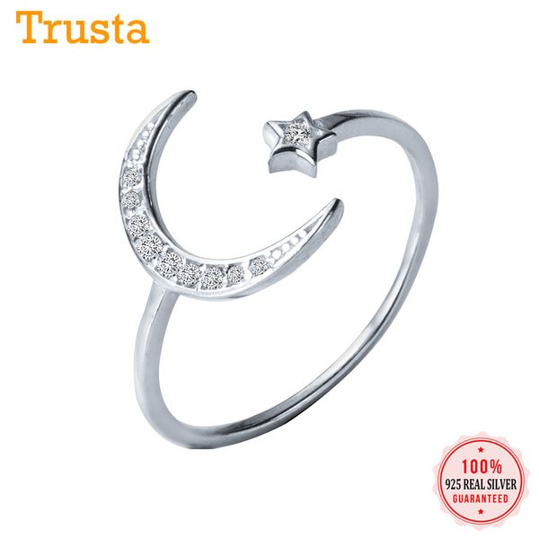 trustdavis authentic 925 sterling silver fashion dazzling moon star cz open finger ring for women sterling silver jewelry ds2316, Golden;silver
trustdavis authentic 925 sterling silver fashion dazzling moon star cz open finger ring for women sterling silver jewelry ds2316, Golden;silver