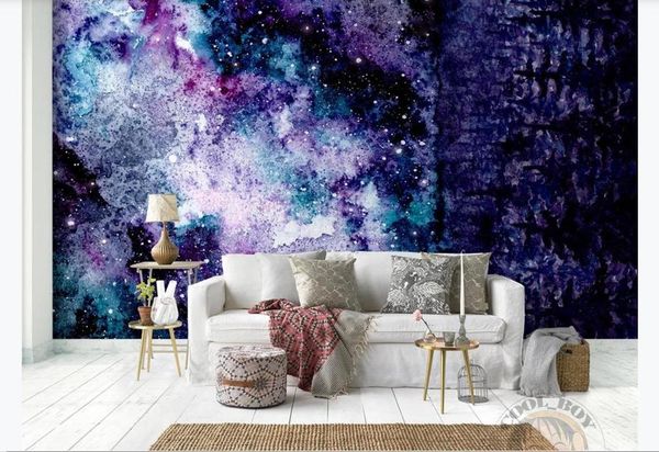 custom large 3d mural wallpaper purple dreamy starry sky atmosphere black hole ktv background wall painting
custom large 3d mural wallpaper purple dreamy starry sky atmosphere black hole ktv background wall painting