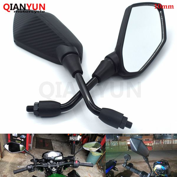 

universal 10mm motorcycle handlebar rear view side mirror rearview mirrors for yamaha fz6 fazer fz6r fz8 fz1 xj6 mt-07 fz-07