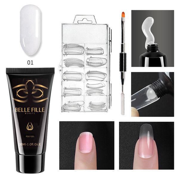 belle fille poly gel kits nail art clear camouflage color nail tip form crystal uv gel polygel slice brush 30ml
belle fille poly gel kits nail art clear camouflage color nail tip form crystal uv gel polygel slice brush 30ml
