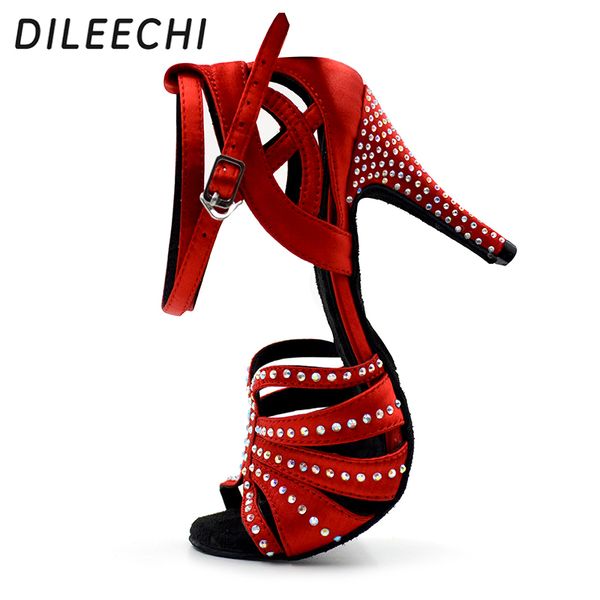 dileechi women's latin dance shoes soft dancing shoes salsa rhinestones red color latin dance strass on 8.5cm heel
dileechi women's latin dance shoes soft dancing shoes salsa rhinestones red color latin dance strass on 8.5cm heel