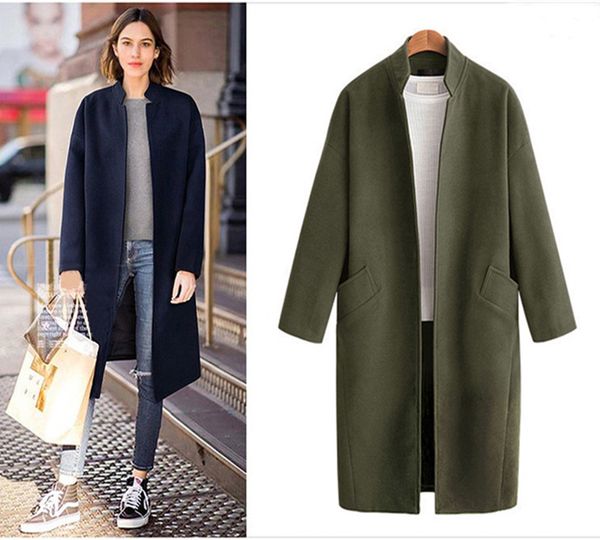 fashion casual open stitch solid womens coats 2019 winter turtleneck wool blend coat and jacket loose pockets ladies coats, Black
fashion casual open stitch solid womens coats 2019 winter turtleneck wool blend coat and jacket loose pockets ladies coats, Black