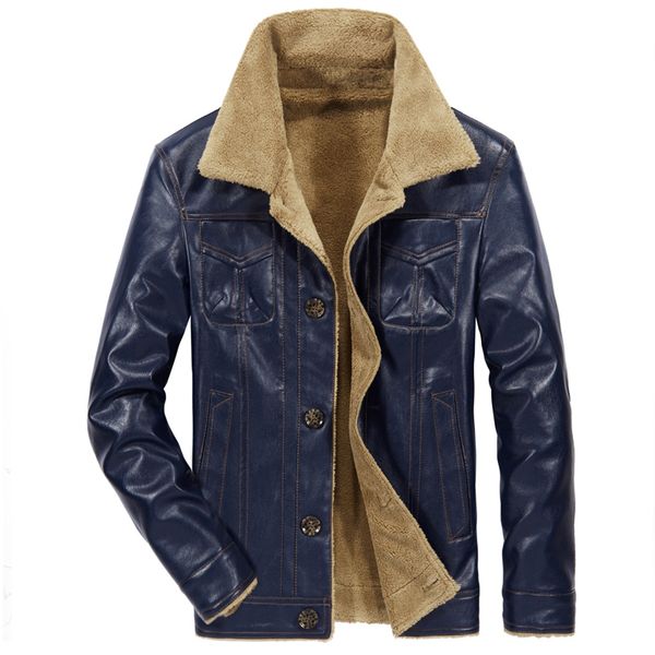 leather jacket mens new men's leather jacket with fleece and thickening motorcycle men's, Black
leather jacket mens new men's leather jacket with fleece and thickening motorcycle men's, Black