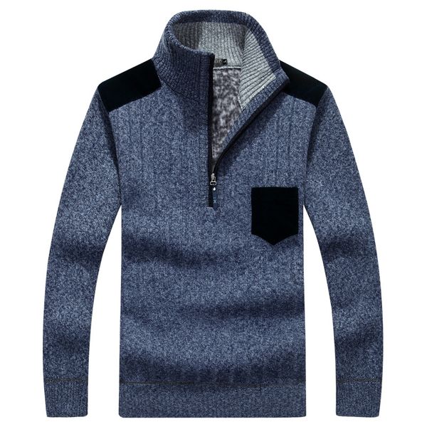 2018 new winter thickened plus velvet sweater men's sweater coat men fashion casual men's clothing sweaters, White;black
2018 new winter thickened plus velvet sweater men's sweater coat men fashion casual men's clothing sweaters, White;black