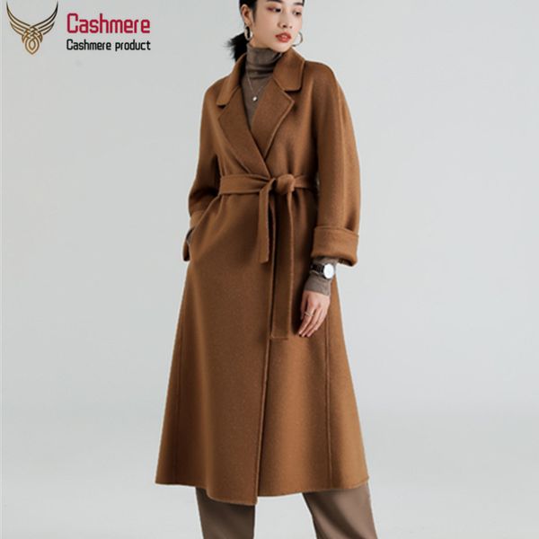 women's coat cashmere coat women winter water wave double-sided cashmere 100% pure high-end long woolen women, Black
women's coat cashmere coat women winter water wave double-sided cashmere 100% pure high-end long woolen women, Black