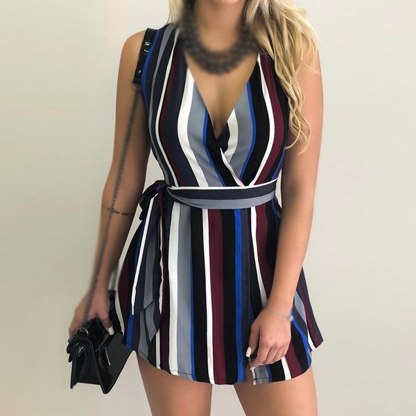 ladies women's mini dress sundress bandage wrap striped v neck summer clubwear, Black;gray
ladies women's mini dress sundress bandage wrap striped v neck summer clubwear, Black;gray