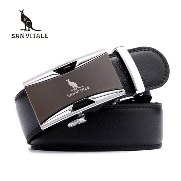 

san vitale men belts genuine leather luxury strap male belt for man homme buckle fancy vintage jeans cintos masculinos ceinture, Black;brown