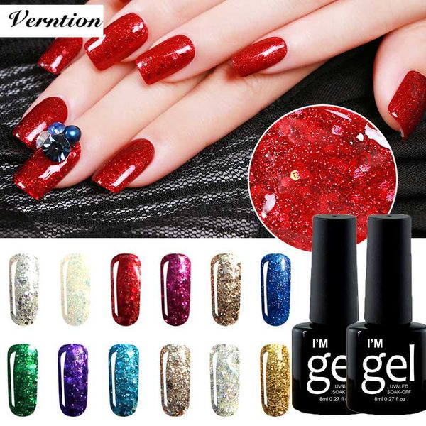verntion glitter color gel polish 3d diamond gel nail bling sequins soak off base primer nail art uv led polish varnish, Red;pink
verntion glitter color gel polish 3d diamond gel nail bling sequins soak off base primer nail art uv led polish varnish, Red;pink
