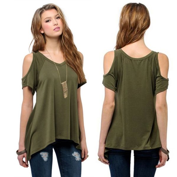 2019 summer fashion women's cotton off shoulder casual loose short sleeve solid t-shirt lady plus size party tee v neck top, White
2019 summer fashion women's cotton off shoulder casual loose short sleeve solid t-shirt lady plus size party tee v neck top, White