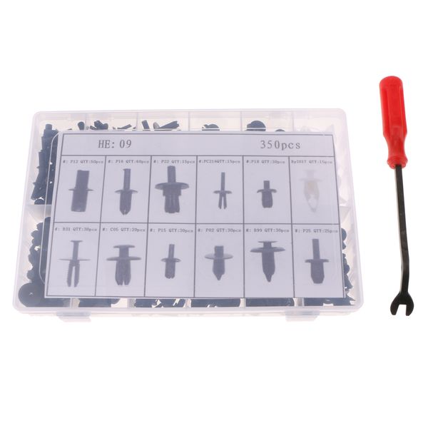 350pcs car plastic door panel bumper push pin rivet retainer trim clips fastener
350pcs car plastic door panel bumper push pin rivet retainer trim clips fastener