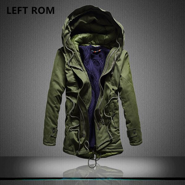 left rom 2017 men's winter coat thickening cotton-padded clothes fashion leisure business warmth pure cotton large size jacket, Black
left rom 2017 men's winter coat thickening cotton-padded clothes fashion leisure business warmth pure cotton large size jacket, Black