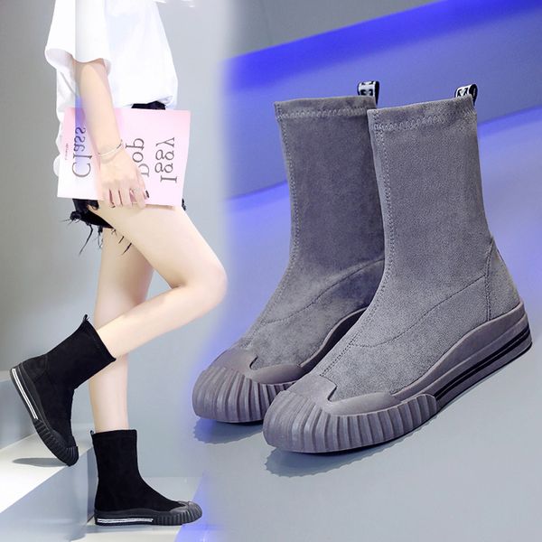 winter boots women platform booties women leisure solid round toe slip-on low flat heels short boots shoes zapatos de mujer, Black
winter boots women platform booties women leisure solid round toe slip-on low flat heels short boots shoes zapatos de mujer, Black
