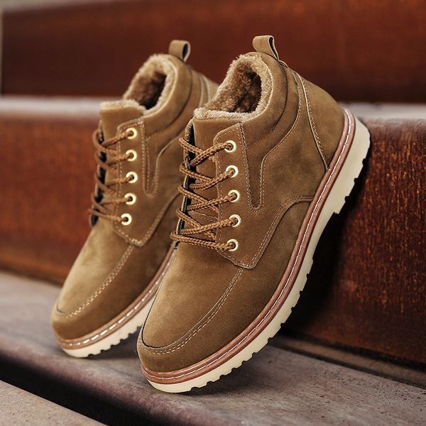 warm winter men boots genuine leather ankle boots men winter work shoes fur snow for botas thy6, Black
warm winter men boots genuine leather ankle boots men winter work shoes fur snow for botas thy6, Black
