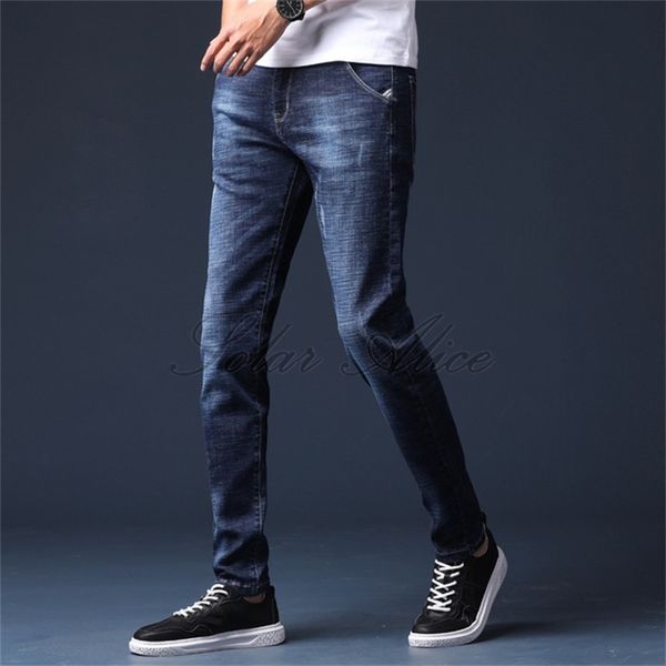 2020 men's four seasons new feet jeans classic simple elastic slim pencil casual pants, Blue
2020 men's four seasons new feet jeans classic simple elastic slim pencil casual pants, Blue