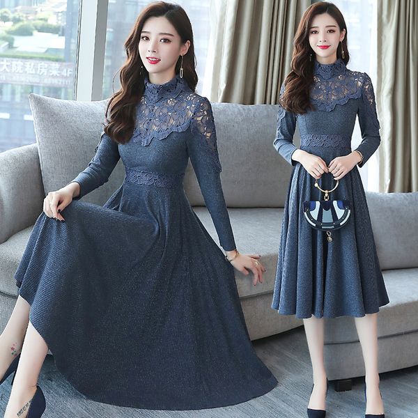 2019 autumn winter new plus size vintage lace midi dresses women elegant bodycon beach dress party long sleeve runway vestidos, Black;gray
2019 autumn winter new plus size vintage lace midi dresses women elegant bodycon beach dress party long sleeve runway vestidos, Black;gray