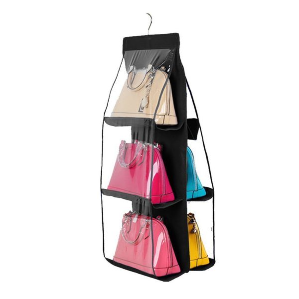 hanging handbag organizer dust-proof storage holder bag wardrobe closet for purse clutch with 6 large pockets
hanging handbag organizer dust-proof storage holder bag wardrobe closet for purse clutch with 6 large pockets